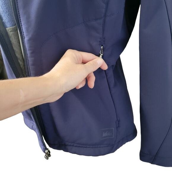 REI Fleece Lined Zipper Front & Pockets Athletic/Athleasure Jacket Size Small - Picture 7 of 11